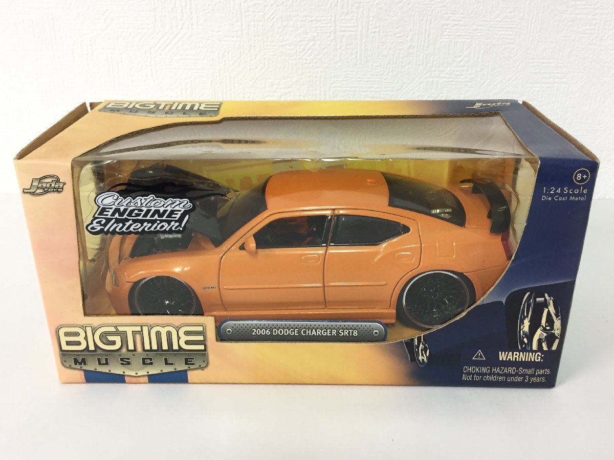 Jada TOYS BIGTIME MUSCLE 1/24 DODGE CHARGER SRT8 完成品 モデルカー 箱付き 中古【UW020250】_画像1