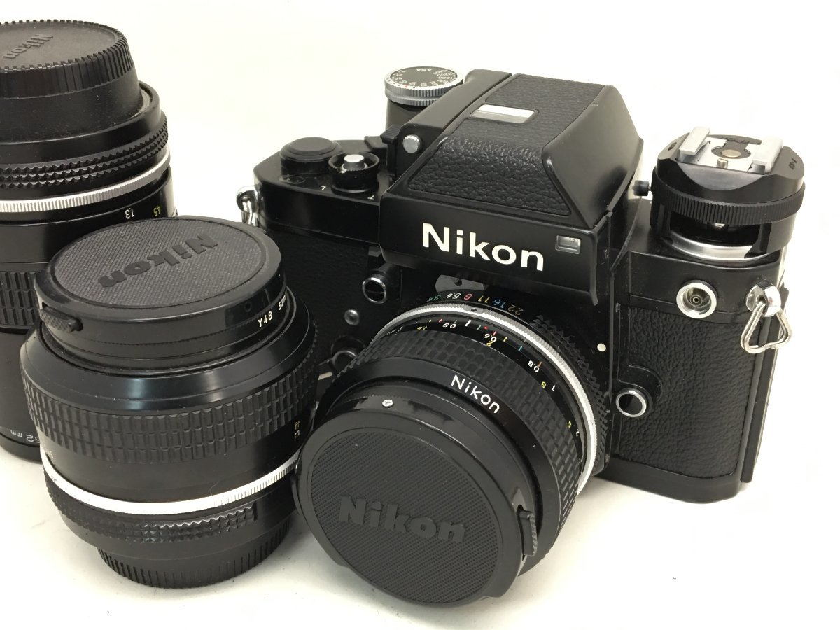 Nikon F2/NIKKOR 50mm 1:1.4/28mm 1:3.5/135mm 1:2.8 一眼レフカメラ ジャンク 中古【UW020313】_画像1