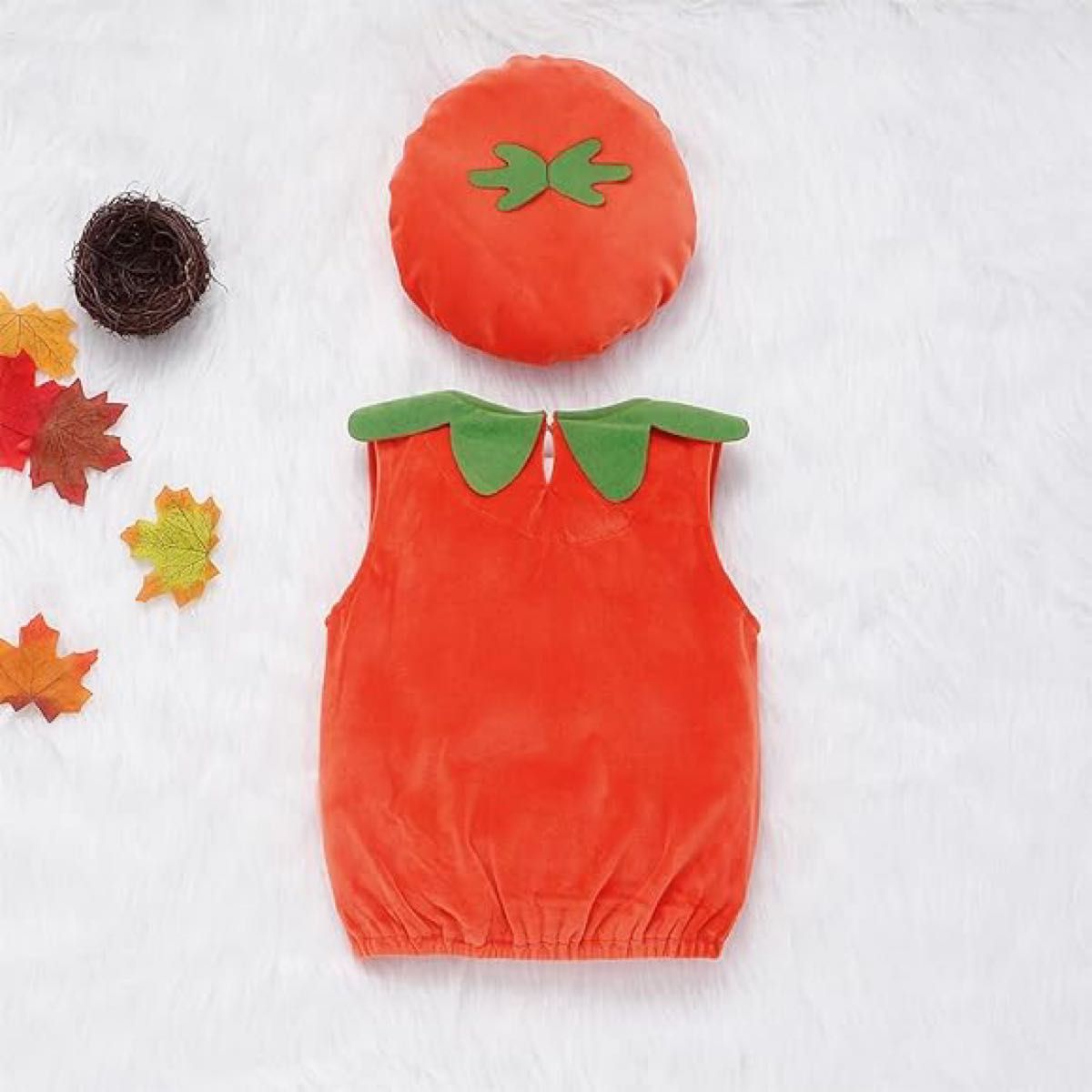 【110】コスプレ 子供 かぼちゃ 帽子 着ぐるみ セット カボチャ衣装