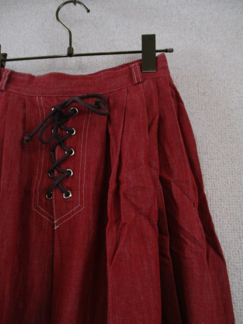 SUBSTREET赤ロングフレアスカート(USED)20119)_画像2