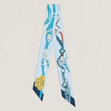 HERMES エルメス ツイリー スカーフ シルク ブリッド・ドゥ HERMES エルメス ツイリー スカーフ シルク ブリッド・ドゥ