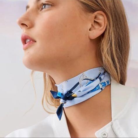 HERMES エルメス ツイリー スカーフ シルク ブリッド・ドゥ HERMES エルメス ツイリー スカーフ シルク ブリッド・ドゥ