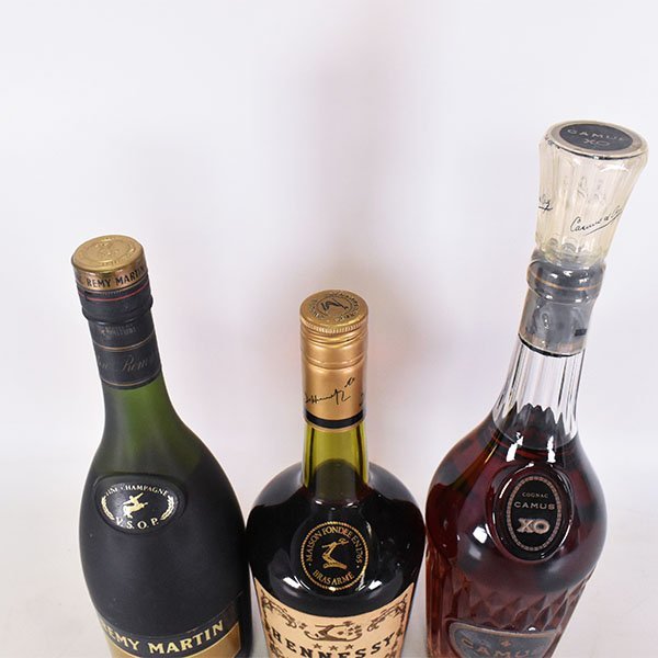 1円～★3本セット★レミーマルタン VSOP /ヘネシー スリースター /カミュ XO ロングネック ※ 700ml 40% コニャック COGNAC B18S057_画像4