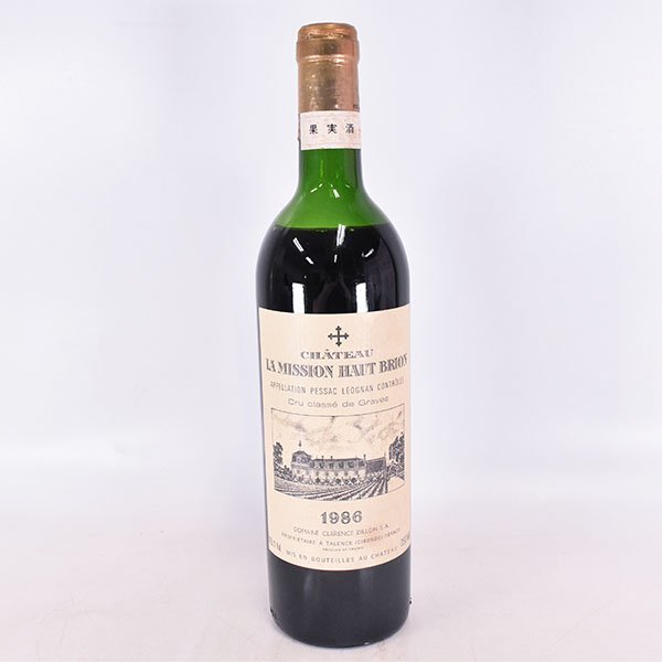 ★シャトー ラ ミッション オーブリオン 1986年 赤 ※ 730ml 12.5% グラーヴ Chateau LA MISSION HAUT BRION C100226