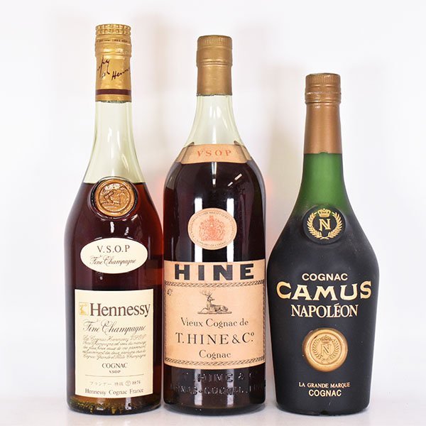 3本セット★ヘネシー VSOP /ハイン VSOP /カミュ ナポレオン ラ グランド マルキ ※ 700ml 40% COGNAC B18S069_画像1