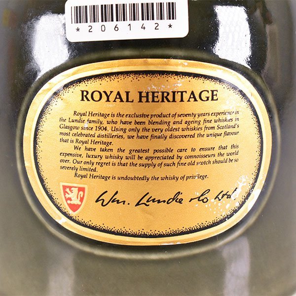 1円～★ロイヤル ヘリテージ 21年 陶器ボトル ＊巾着袋付 757ml/1,230g 43% スコッチウイスキー ROYAL HERITAGE C030242_画像7