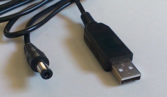  power supply conversion (USB - DC12V) adaptor cable maximum 1A length approximately 1.1m