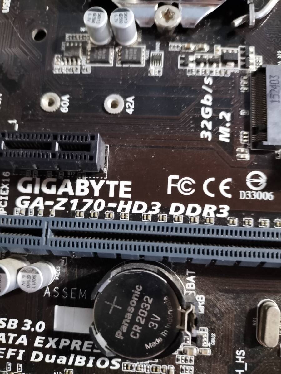 ★GIGABYTE GA-Z170-HD3 DDR3 LGA1151 Z170 ATX●マザーボード_画像3