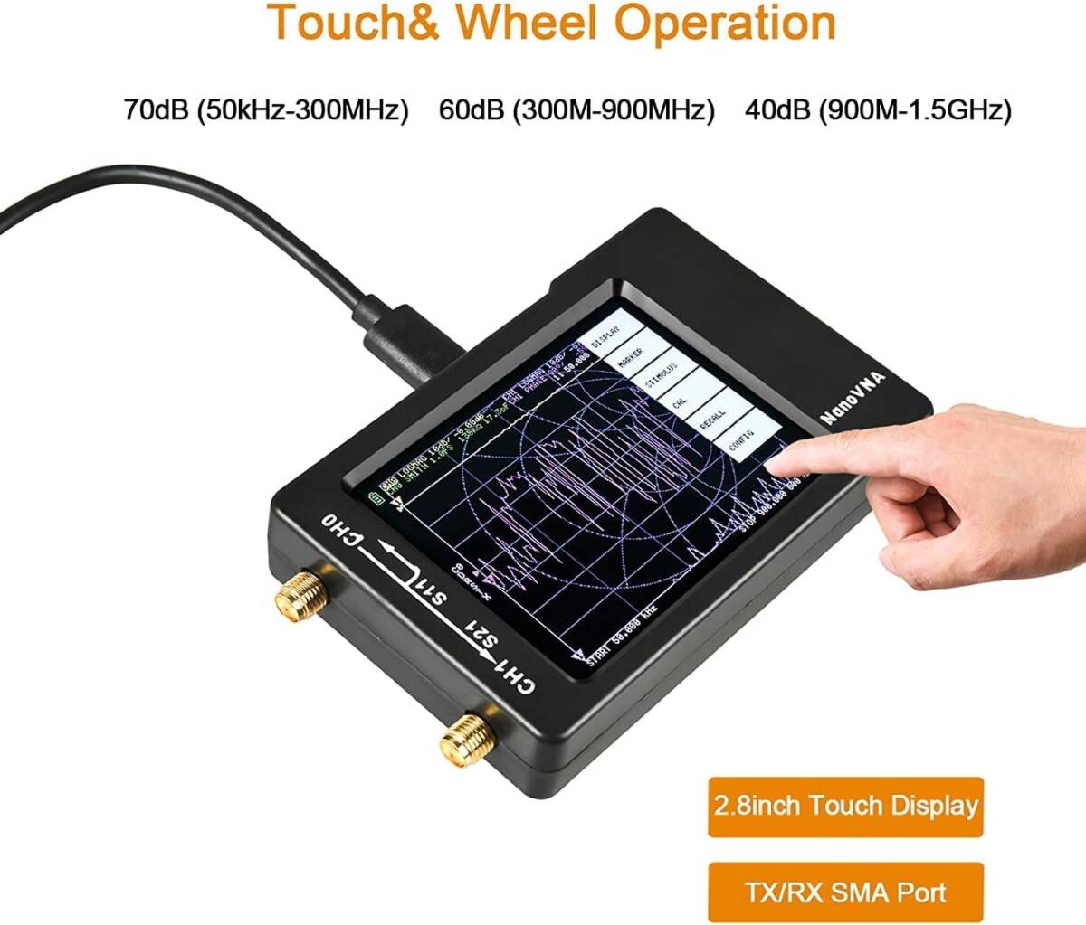  Spectrum дыра подъемник антенна сеть сигнал генератор 50KHz-1.5GHz 2.8 дюймовый LCD короткие волны MF HF VHF UHF