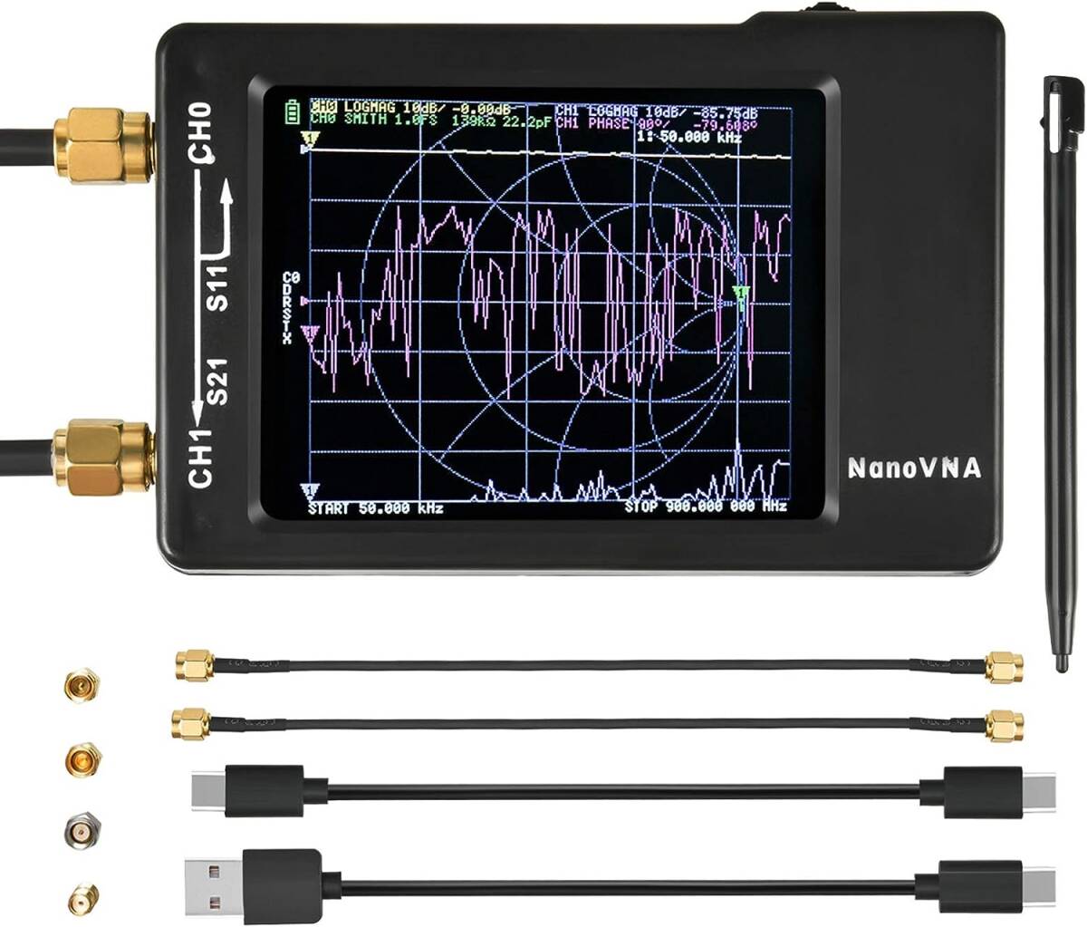  Spectrum дыра подъемник антенна сеть сигнал генератор 50KHz-1.5GHz 2.8 дюймовый LCD короткие волны MF HF VHF UHF