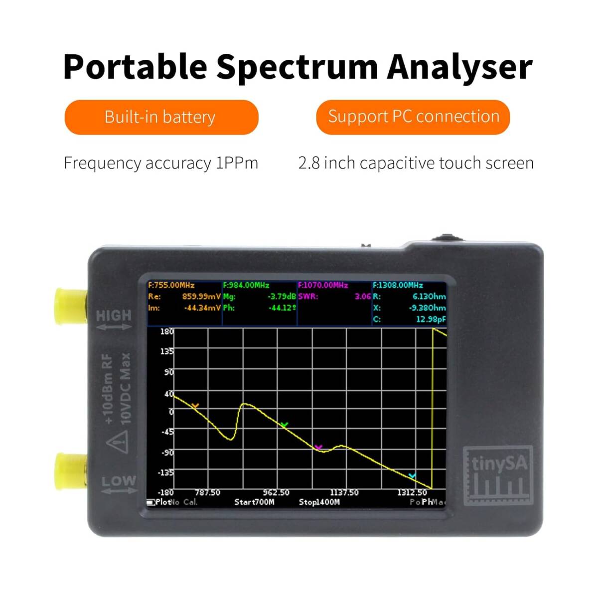  Spectrum дыра подъемник переносной ~960MHz портативный 2.8 дюймовый сенсорный экран частота дыра подъемник 