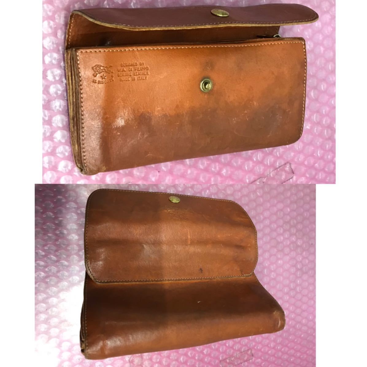 イルビゾンテIL BISONTE長財布　サイズ約18.5×10.5×3cm 中古現状品　(60s)_画像5