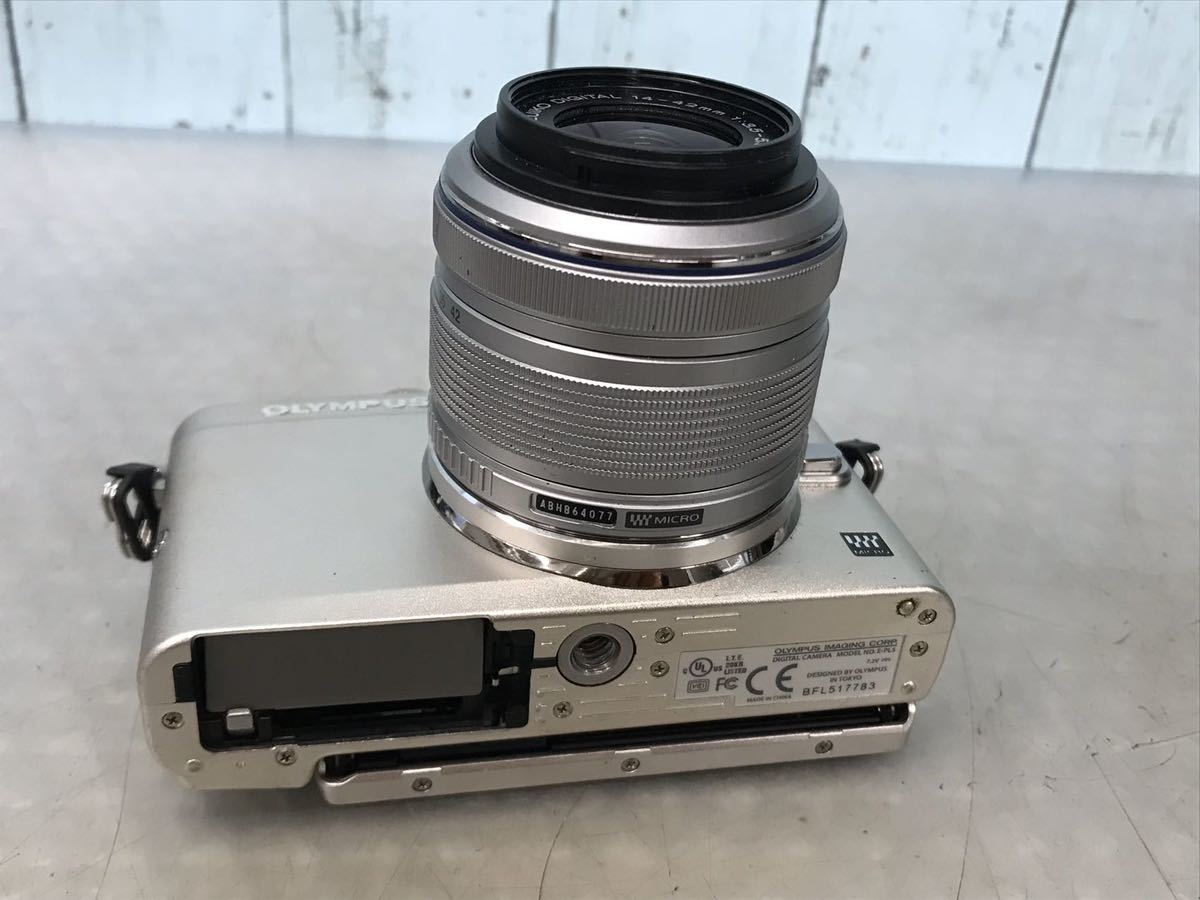 OLYMPUS E-PL5，14-42mm 1:3.5-5.6 動作未確認　電池入れカバーなし　中古現状品　ジャンク品（60s）_画像7