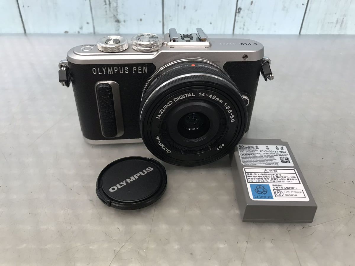 OLYMPUS PEN E-PL8，14-42mm 1:3.5-5.6，動作未確認　外観状態良好　本体のみ，中古現状品（60s）_画像1