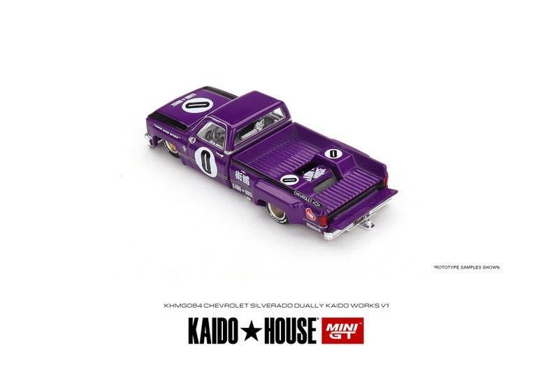 1/64 MINI GT Kaido House 街道ハウス シボレー Silverado dually シルバラード 紫の画像3