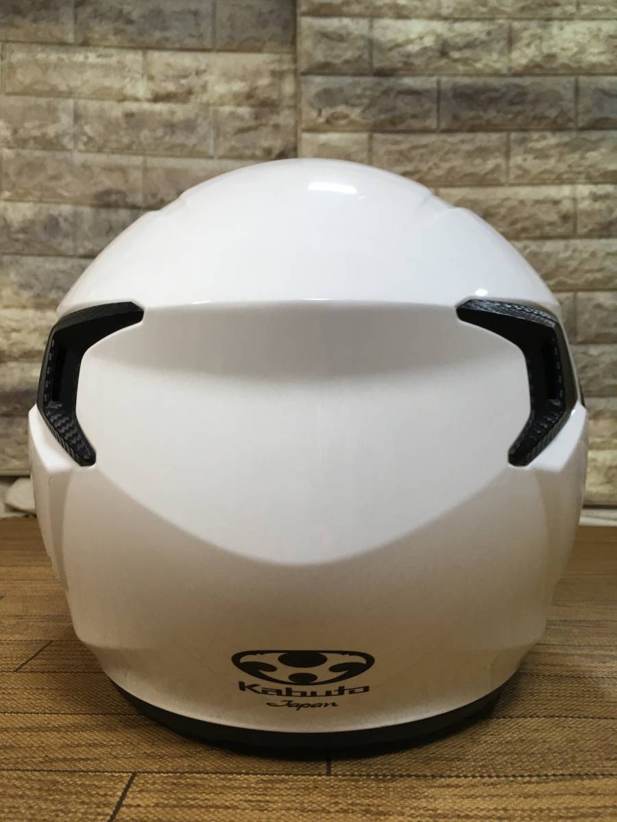 OGK Kabuto RYUKI システムヘルメット ホワイトメタリック色 59-60cm Lサイズ 2020/11製造品 インナーバイザー装備 _画像8