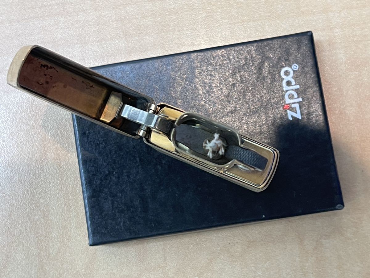 ZIPPO / A XI ジッポー zippo SINGAPORE シンガポール SOLID BRASS ソリッドブラス 喫煙具 オイルライター 箱付き_画像6