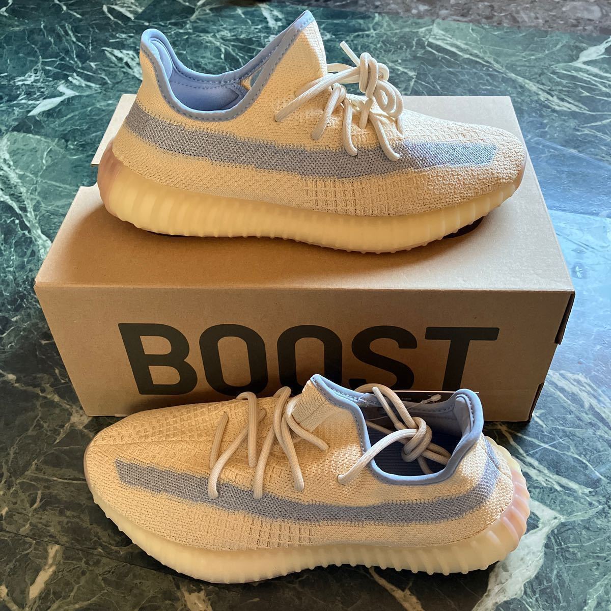 『新品未使用品』adidas YEEZYBOOST 350V2／FY5158／LINEN_画像4