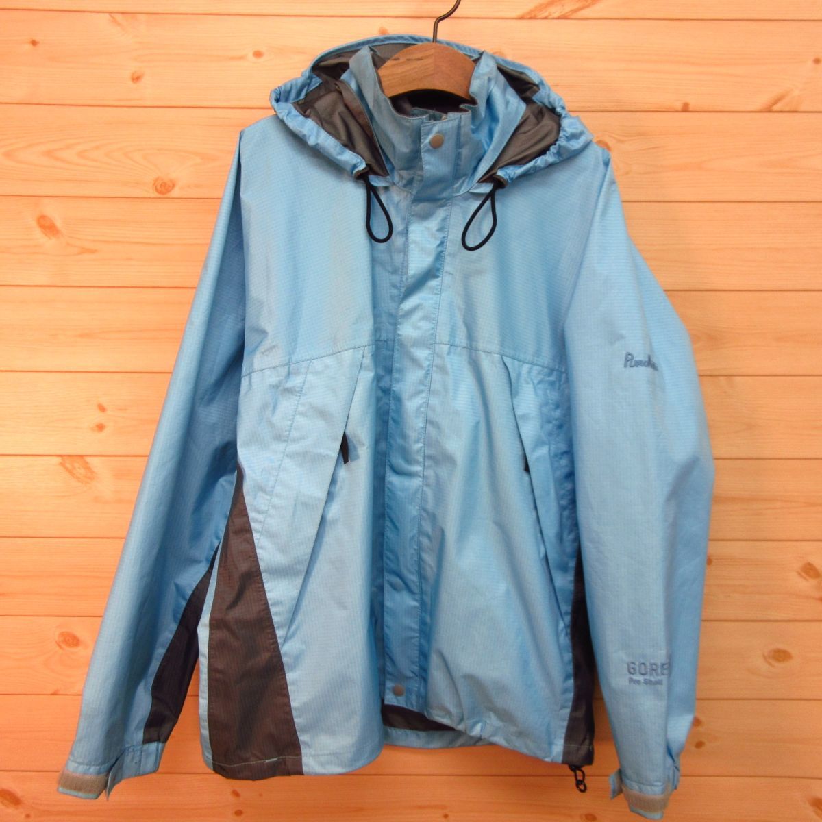 ◎PUROMONTE プロモンテ GORE-TEX◆マウンテンパーカー ジャケット アウトドア キャンプ 撥水◆レディース 水色 Mサイズ◆A3892_画像1