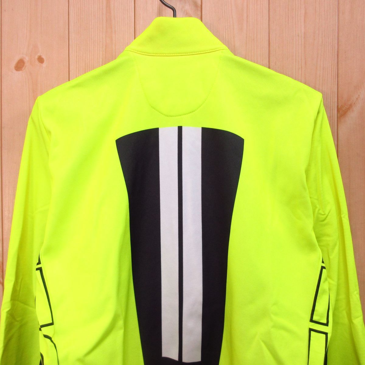 ◎美品！Castelli カステリ◆サイクリングジャージ ジャケット シャツ 裏起毛 秋冬 自転車◆メンズ 蛍光ライム Mサイズ◆A3906_画像6