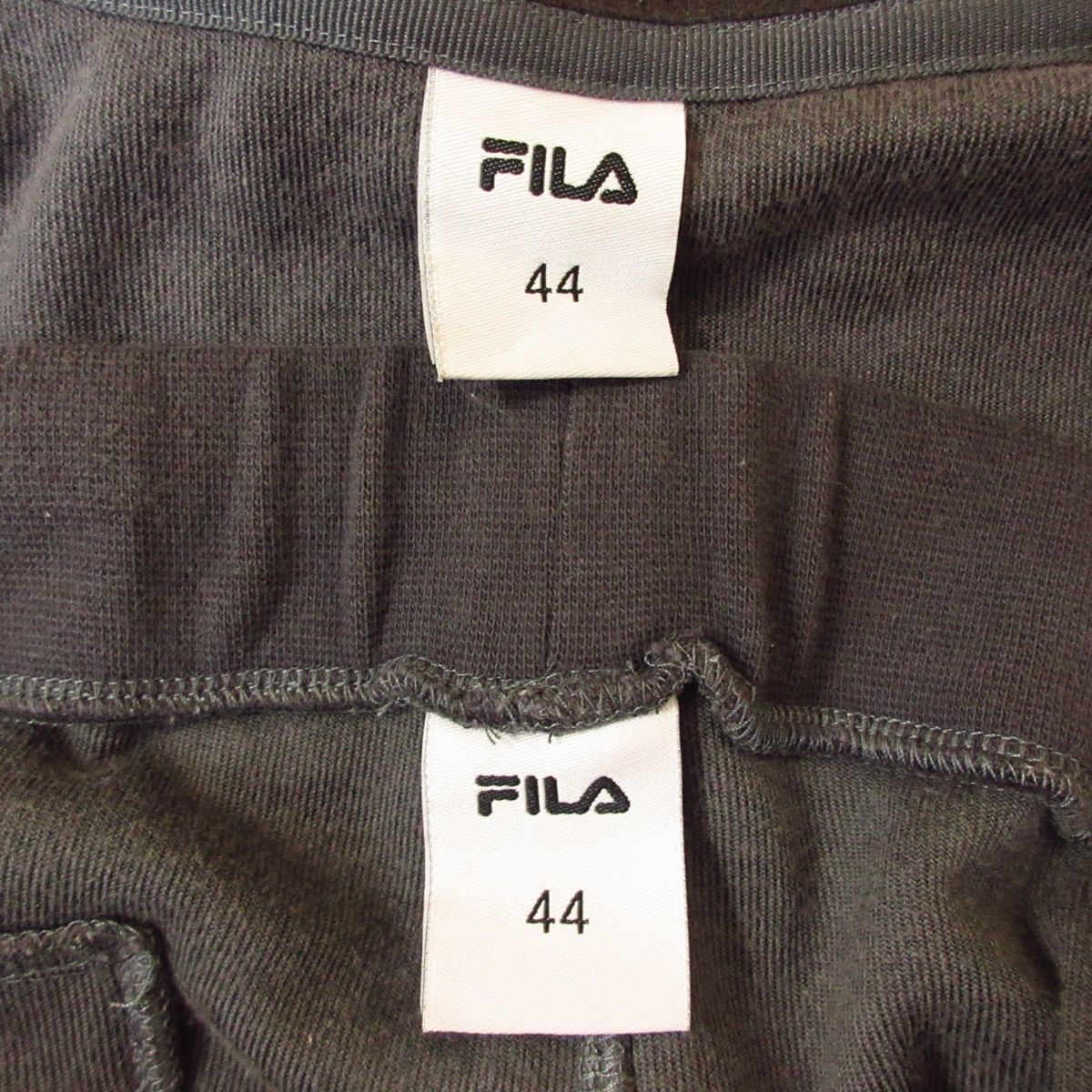 *FILA filler 44 S соответствует верх и низ в комплекте * выставить джерси велюр жакет & брюки * женский темно-серый *B3508