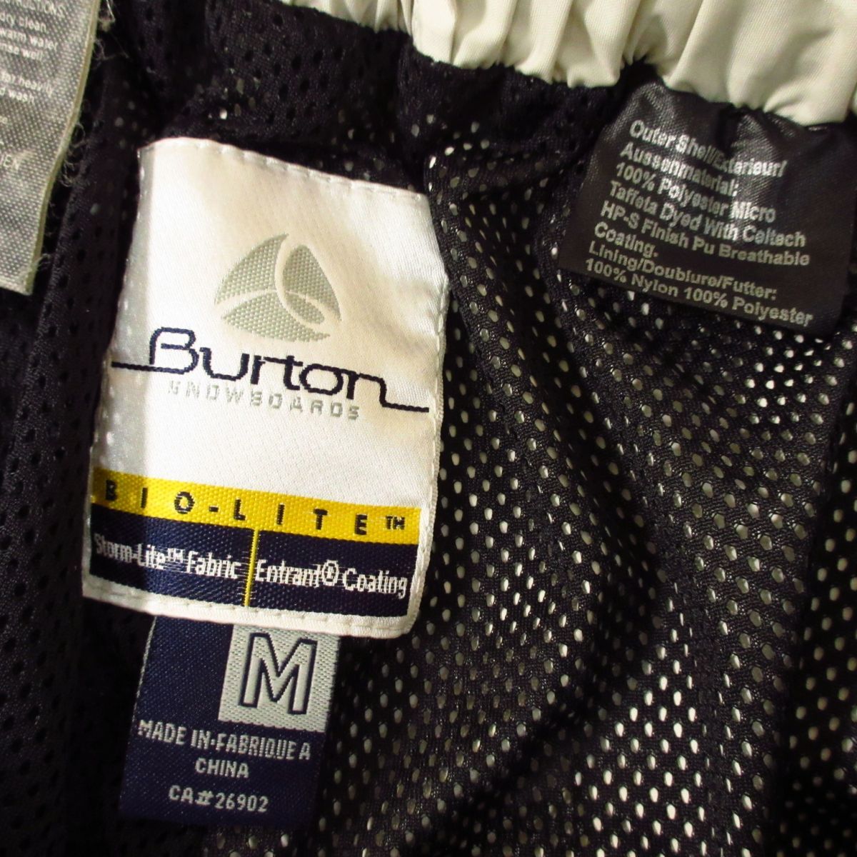 ◎BURTON バートン BIO-LITE◆スノボパンツ スノーボード 撥水 裏メッシュ W調節可能◆メンズ ベージュ Mサイズ◆S541_画像10