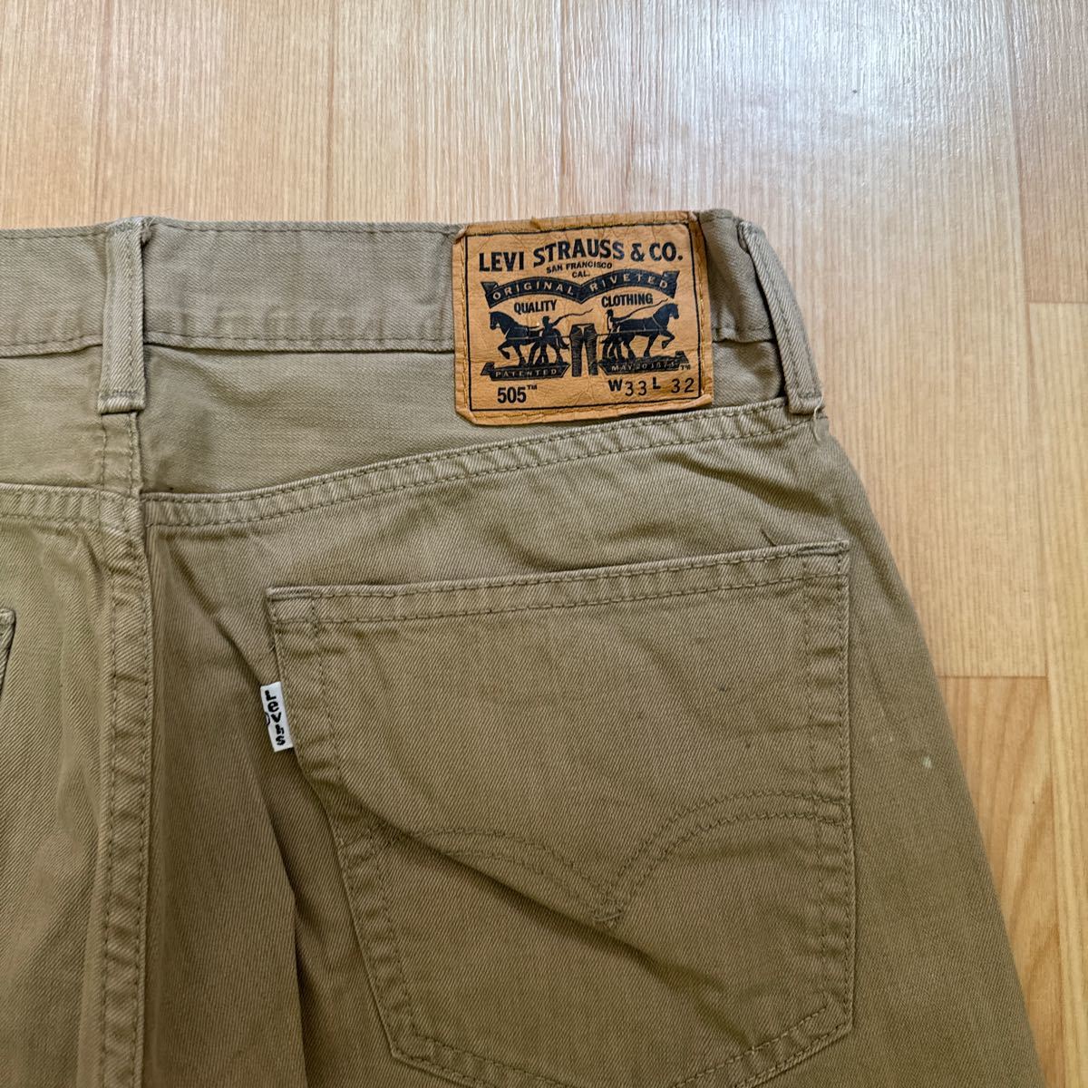 Levi's ☆即決☆ レギュラーフィット カラー 505 W33 (83cm) L32 (79cm) リーバイス 管理番号Kー60227501517_画像7