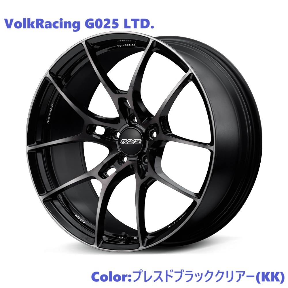 【納期要確認】Volk Racing G025 LTD. SIZE:8.5J-18 +44(F2) PCD:114.3-5H Color:KK ホイール4本セット_画像1