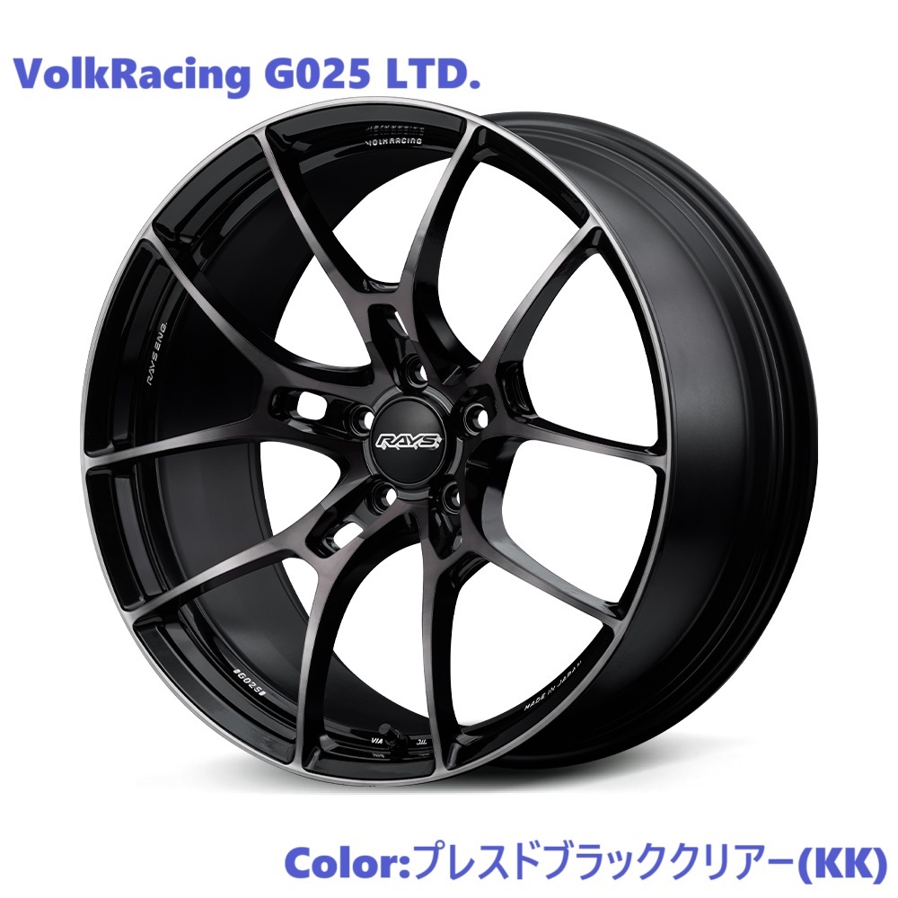 【納期要確認】Volk Racing G025 LTD. SIZE:9.5J-19 +30(F4) PCD:114.3-5H Color:KK ホイール2本セット_画像1