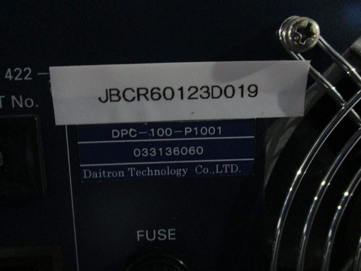 中古 Daitron DPC-100-P1001 ペルチェコントローラー DPC100シリーズ 通電OK (JBCR60123D019)_画像2
