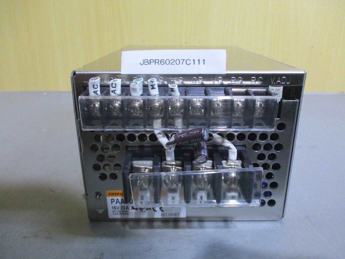 中古COSEL PAA300F-15 組み込みスイッチング電源 15V 22A(JBPR60207C111)_画像1