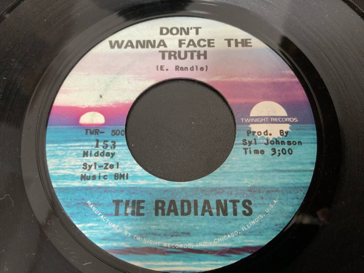 The Radiants - My Sunshine Girl / Don't Wanna Face The Truth ザ・ラディアンツの最高傑作!! ＜プロデュース Syl Johnson＞の画像2