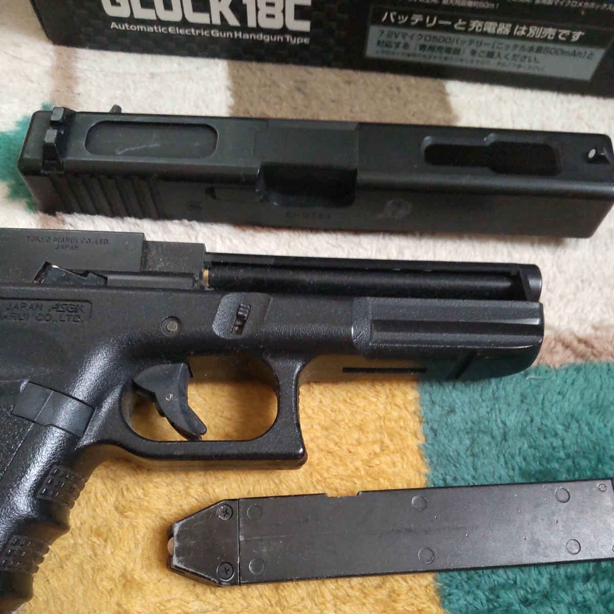 東京マルイ製　電動ガン（GLOCK18C） サバゲ使用済み　通電確認済みですがジャンク扱いです　_画像7