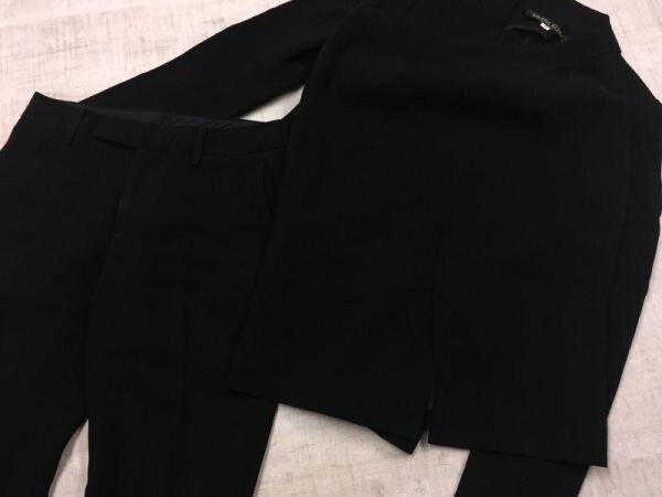 MICHEL KLEIN ミシェルクラン レトロ モード スカート・パンツ スーツ 上下セットアップ レディース 日本製 フォーマル 38 黒_画像3