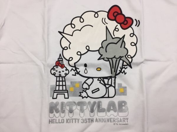 キティラボ KITTYLAB ハローキティ 35周年 2009年 サンリオ キャラクター 半袖Tシャツ カットソー メンズ M 白_画像3