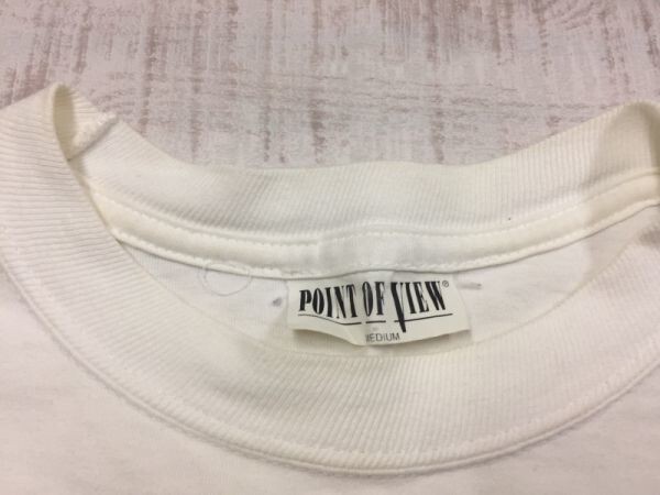 USA製 POINT OF VIEW HAWAII ハワイ スーベニア サーフ アメカジ 半袖Tシャツ カットソー メンズ M 白の画像2