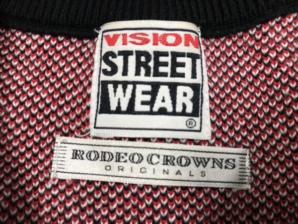 ロデオクラウンズ RodeoCrowns × ヴィジョンストリートウェア VISION STREET WEAR コラボ コットンニット セーター レディース M 黒_画像2