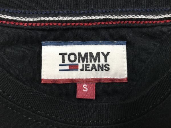 トミージーンズ TOMMY JEANS Y2K 00's 半袖Tシャツ メンズ ワンポイント刺繍 オールド シンプル ベーシック アメカジ S 黒_画像2