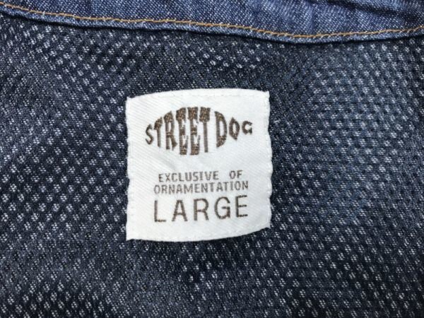  Street собака STREET DOG подкладка сетка Old retro American Casual Work Denim кнопка лучший жилет мужской L темно-синий 