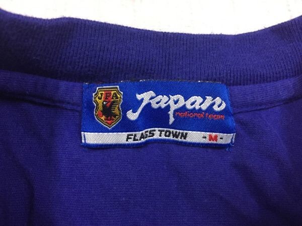フラッグスタウン LAGS TOWN 公式 JFA Japan サッカー 日本代表 スポーツ 配色切替 半袖Tシャツ カットソー メンズ M 白/青_画像2