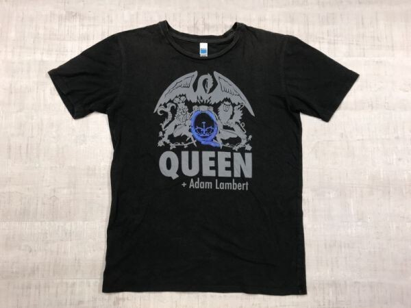 クイーン アダムランバート QUEEN + Adam Lambert 日本武道館 2016 半袖Tシャツ メンズ ロックT バンドT グッズ S 黒_画像1