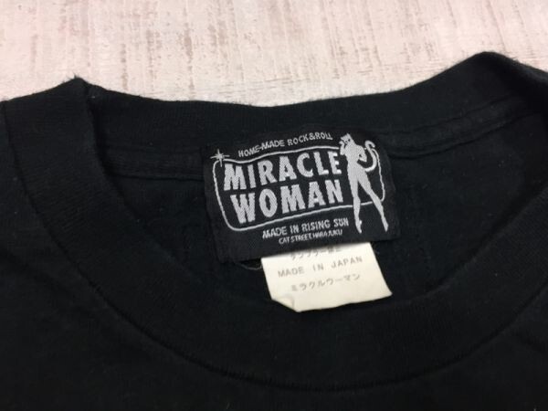 MIRACLE WOMAN ミラクルウーマン CREAM SODA クリームソーダ ロカビリー 老舗 日本製 半袖Tシャツ カットソー レディース 黒の画像2