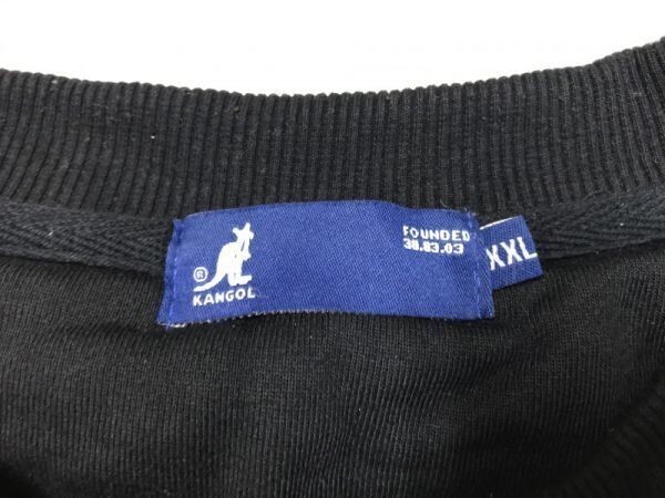  Kangol KANGOL 3D Logo принт обратная сторона ворсистый спорт American Casual Street б/у одежда тренировочный футболка мужской большой размер XXL чёрный 