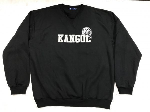  Kangol KANGOL 3D Logo принт обратная сторона ворсистый спорт American Casual Street б/у одежда тренировочный футболка мужской большой размер XXL чёрный 