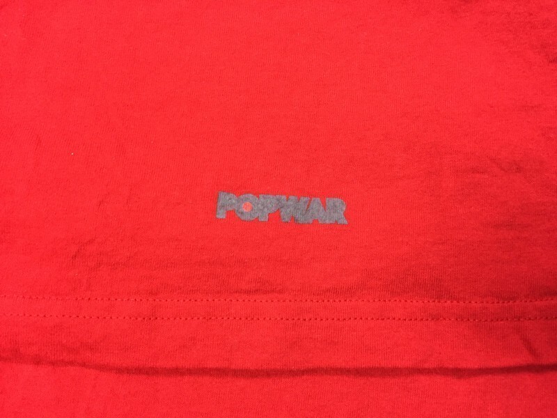 USA製 ALSTYLE アルスタイル製 POPWAR ポップウォー ストリート スケートボード 半袖Tシャツ カットソー メンズ L 赤_画像3