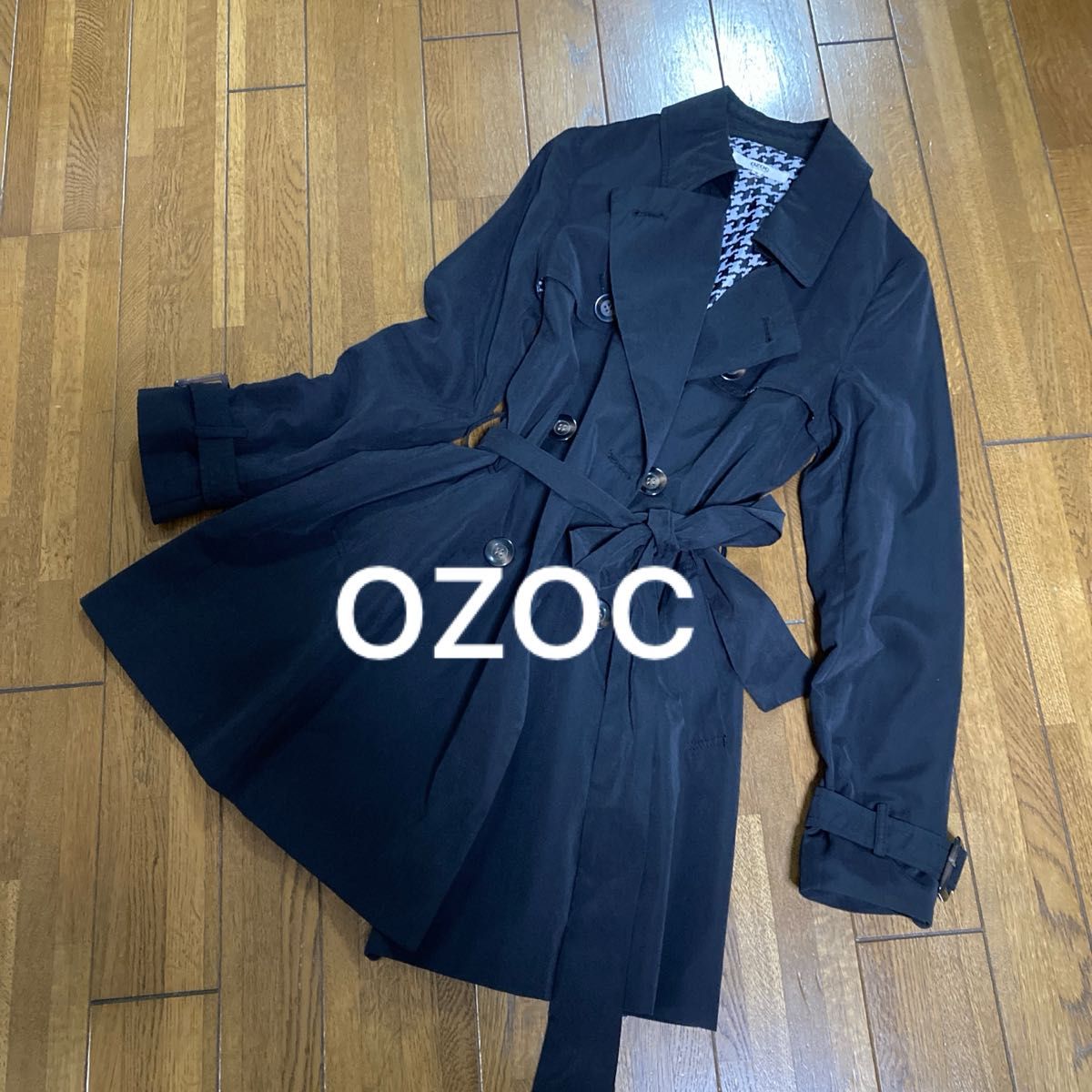 【OZOC】トレンチコート  ブラック