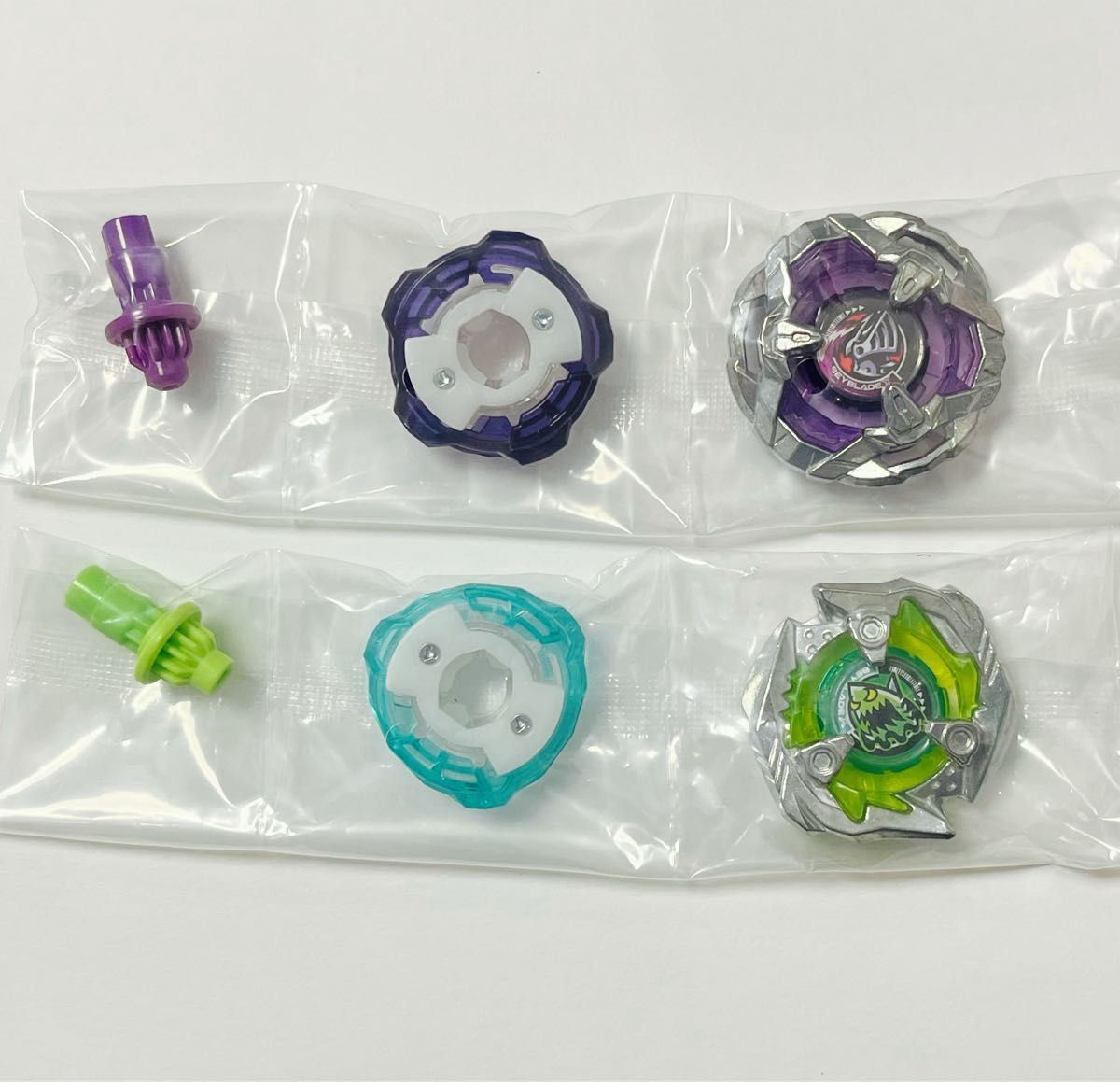 緑シャークエッジ3-80F+紫ナイトシールド5-80T ベイブレードX② 緑シャークエッジ3-80F+紫ナイトシールド5-80T ベイブレードX②