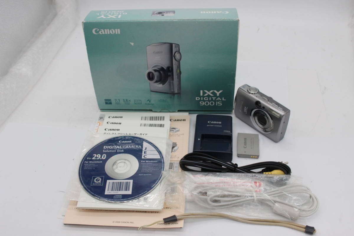 【返品保証】 【元箱付き】キャノン Canon IXY Digital 900 IS 3.8x バッテリー チャージャー付き コンパクトデジタルカメラ s6700