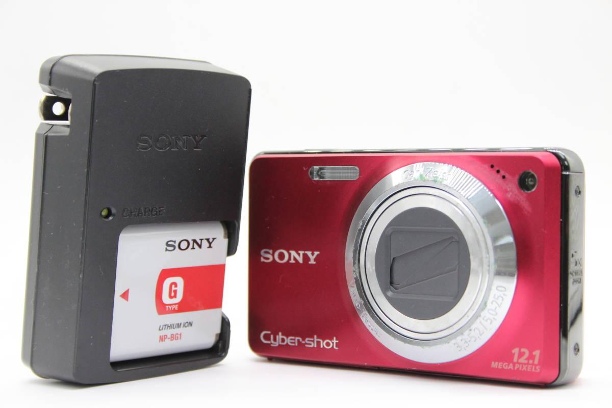 【返品保証】 ソニー SONY Cyber-shot DSC-W270 レッド 5x バッテリー チャージャー付き コンパクトデジタルカメラ s6721の画像1