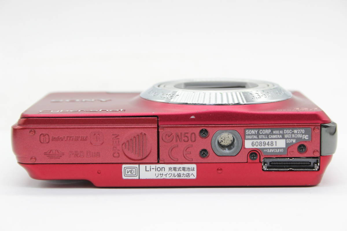 【返品保証】 ソニー SONY Cyber-shot DSC-W270 レッド 5x バッテリー チャージャー付き コンパクトデジタルカメラ s6721の画像7